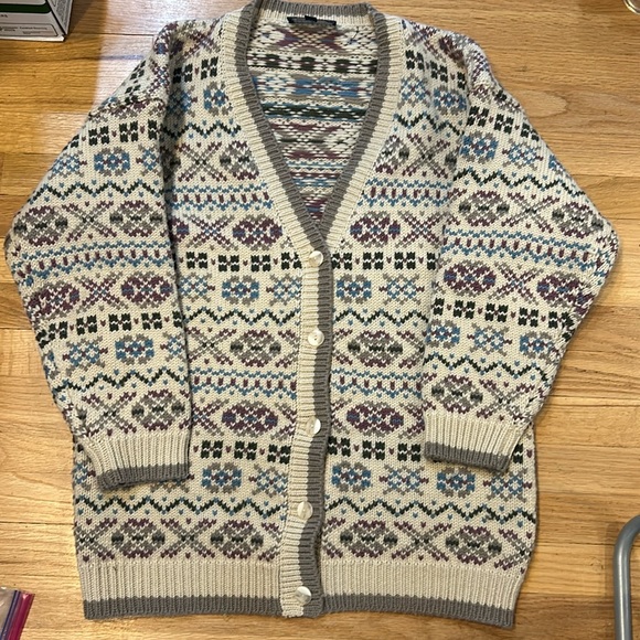 Gorgeous vintage ?  THICK wool long Best American Clothing Company cardigan - Picture 1 of 7